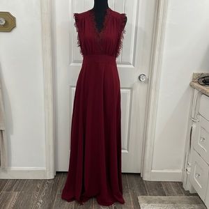 Altar’d state maxi dress, size M, color burgundy